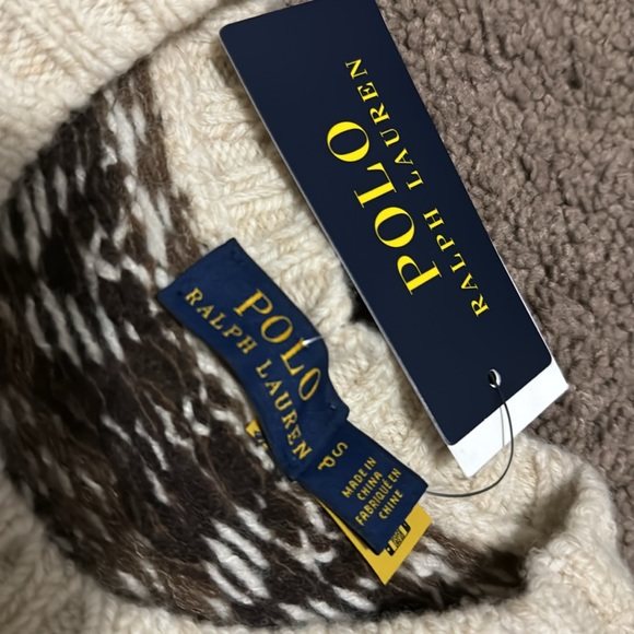 Gorgeous NWT RL Polo Wool Vintage Vibes Nordic Print Sweater-Sz S-Cream/Brown - Picture 15 of 16